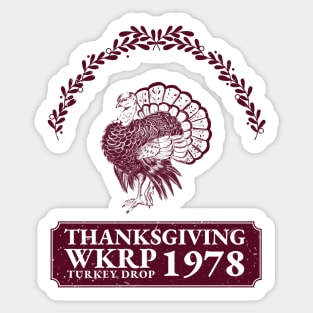 WKRP Turkey Drop 1978 Sticker